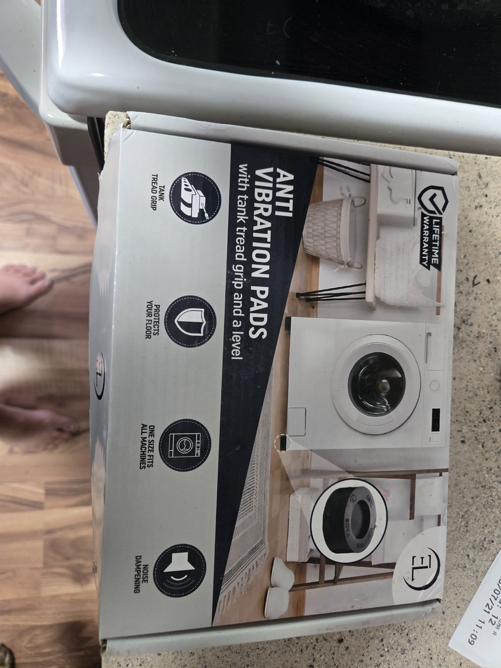 Anti Vibration Pads for Washer/Dryer - White & Black